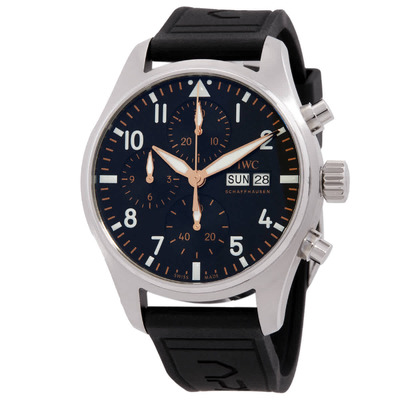 IWC Pilots Chronograph Automatic Black Dial Watch IW388116 (black, arb22926)