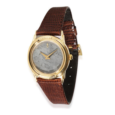Pre-Owned Corum Meteorite Quartz Grey Dial Ladies Watch 47450.56 (brown, arb22934)