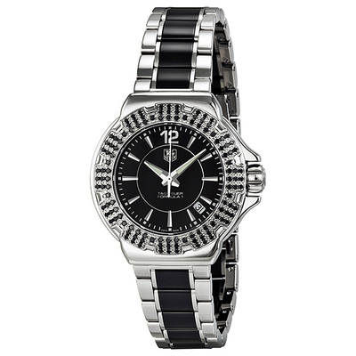 Pre-owned Tag Heuer Formula 1 Black Dial Ladies Watch WAH1216.BA0859 (black, arb22955)