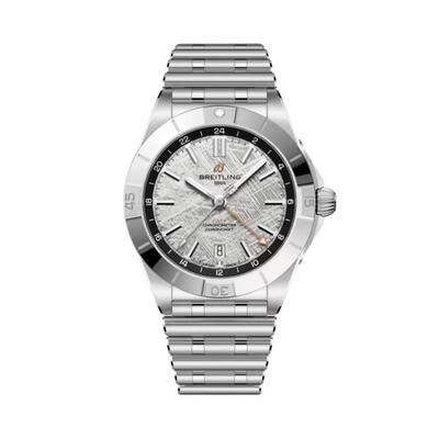 Chronomat GMT Automatic Chronometer Mens Watch P323982A1F1A Silver-tone Breitling P323982A1F1A1 (arb22956)