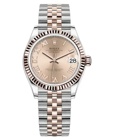 Rolex Datejust 31 Stainless Steel Rose Gold Dial Watch Model M278271-0006 (pink, arb22964)