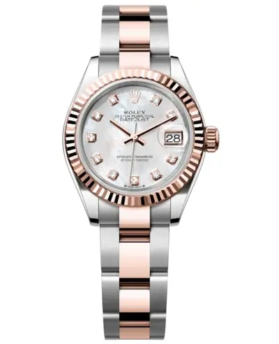 Rolex Lady-Datejust 28 Model M2791710014 - Steel and Rose Gold, Mother of Pearl Diamond Dial M279171-0014 (arb22965)
