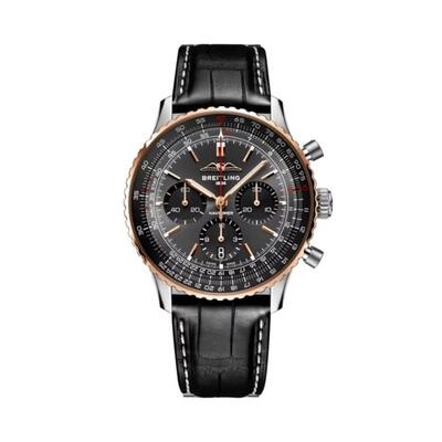 Breitling Navitimer Chronograph Automatic Chronometer Grey Dial Mens Watch UB01384A1B1P1 (black, arb22993)