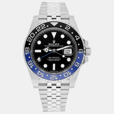 Rolex GMT-Master II Reference 126710BLNR Automatic Black Stainless Steel Men's Wristwatch 1187767 (black, arb23075)