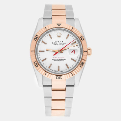 Rolex Datejust 116261 - Men's Automatic White Dial with Rose Gold Accents 1187723 (white, arb23078)