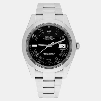 Rolex Datejust II 116300, Men's Stainless Steel Automatic Watch, Black Dial 1187712 (black, arb23081)