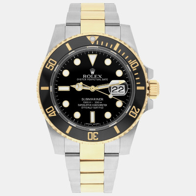 Rolex Submariner 116613LN - Yellow Gold Stainless Steel Men's Wristwatch 1187763 (black, arb23086)