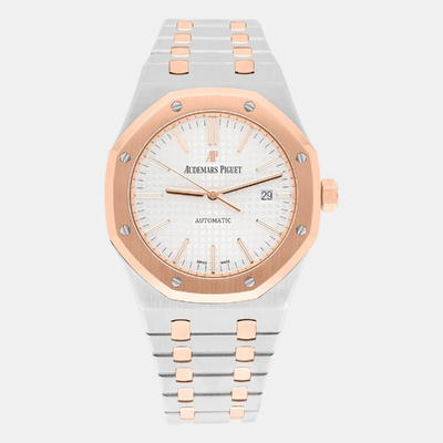 AP 1188270 Royal Oak Automatic Silver Rose Gold Audemars Piguet (arb23142)