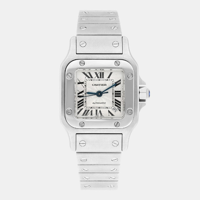 Cartier Santos Galbee W20054D6 Automatic Silver Dial Stainless Steel Women's Watch 24mm 1188251 (arb23153)