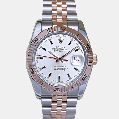 Rolex Datejust 116261 - Silver Dial Automatic Movement with Stainless Steel and 18k Rose Gold 1188230 (arb23155)
