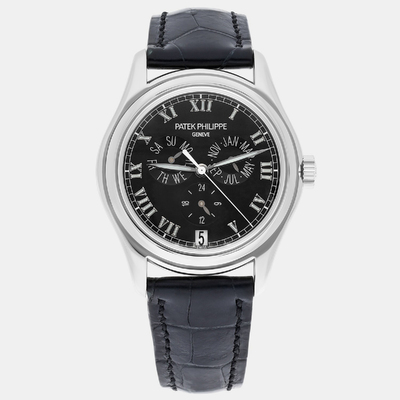 Patek Philippe Annual Calendar 5035G (Black Dial, White Gold Case) Automatic Wristwatch 1188249 (black, arb23161)