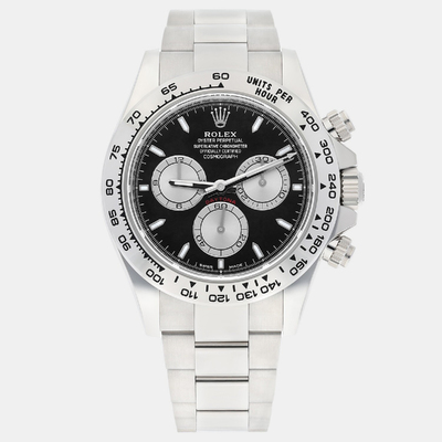 Rolex Cosmograph Daytona Ref. 126509 Automatic Chronograph Watch Black Dial 18k White Gold Men's 1188239 (black, arb23166)