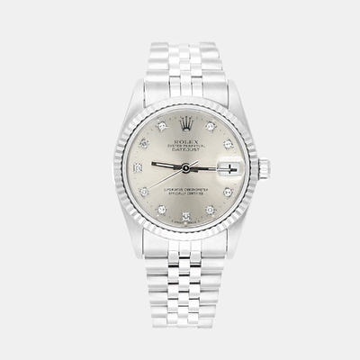 Rolex Datejust 68274, Silver Dial with White Gold Bezel, Stainless Steel Case 1187751 (arb23173)