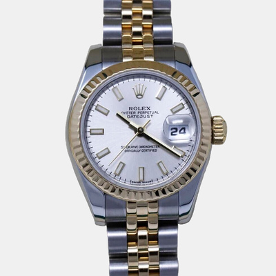 Rolex Datejust 179173, Automatic Silver Dial, Yellow Gold Case and Bracelet for Women 26mm 1187781 (arb23174)