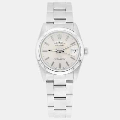 Rolex Datejust 68240 Stainless Steel Women's Wristwatch with Silver Dial 1187729 (arb23177)