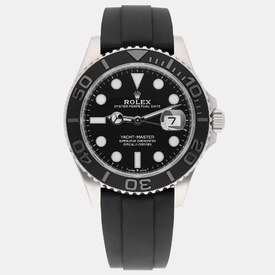 Rolex Yacht-Master Model 2266543 is a Black and White Gold Automatic Men's Wristwatch measuring 42 mm in diameter 1187704 (black, arb23208)