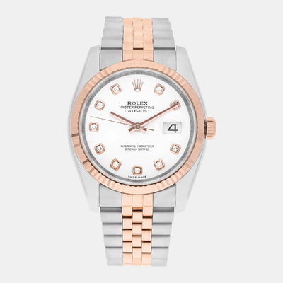 Rolex Datejust 116231: Women's Automatic Stainless Steel & Rose Gold Wristwatch 1187696 (white, arb23210)