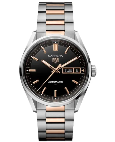 Tag Heuer Carrera Day-Date WDA2111.BD0001 - Automatic Black Dial Two-Tone Steel & 18K Gold Men's Watch (black, arb23279)