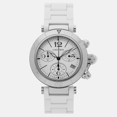 Pre-Owned Cartier Pasha Seatimer Chronograph W3140005 37mm 1189351 (arb23282)