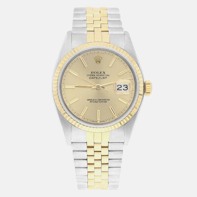 Rolex Datejust 16013 Automatic in Yellow Gold with Champagne Dial, Men's Wristwatch Reference: 1188398 (arb23286)