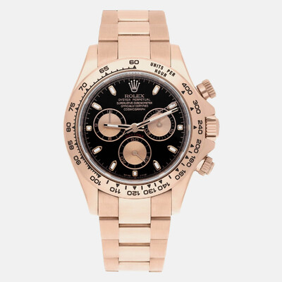 Rolex Cosmograph Daytona 116505, Solid 18k Rose Gold Case with Black Dial 1188385 (black, arb23288)