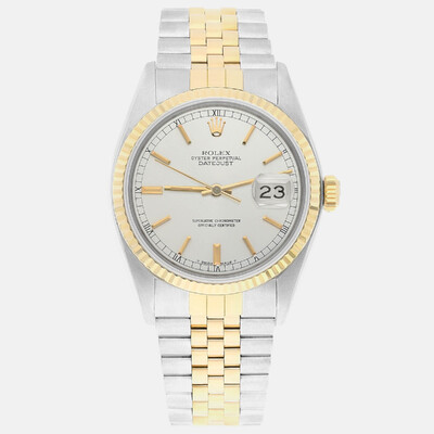 Rolex Datejust 121348 Automatic Silver Dial Steel and Yellow Gold Men's Watch 1188384 (arb23306)