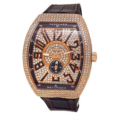 Pre-owned Franck Muller Vanguard Automatic Diamond Mens Watch V41SS6DSCD V 41 S S6 D CD (arb23338)