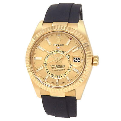 Pre-owned Rolex Sky Dweller GMT Automatic Chronometer - M326238-0007 326238 CSR (beige, arb23342)