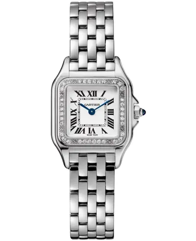 Women's Cartier Panthere de Cartier Small W4PN0016 Silver Dial Diamond Bezel Stainless Steel (arb23361)