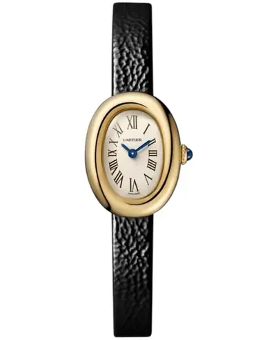 Watch WGBA0041 Women's Cartier Baignoire Mini Silver Dial Leather Strap (arb23362)