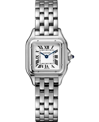 Authentic Cartier Panthere de Cartier WSPN0013 - Small Silver Dial Stainless Steel Women's Watch (arb23377)