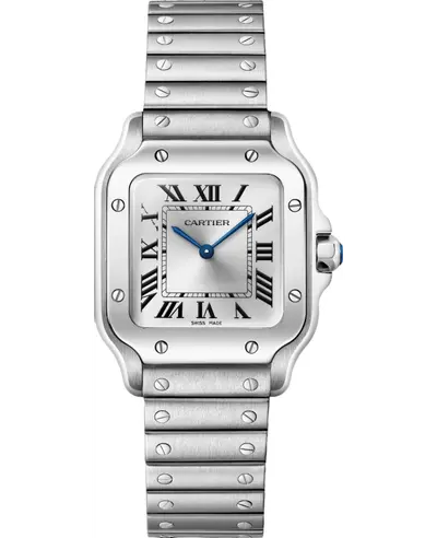 Cartier Santos De Cartier WSSA0082 Women's Watch, Silver Dial Stainless Steel (arb23383)