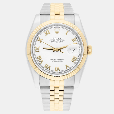 Rolex Datejust 116233 White Dial Yellow Gold Stainless Steel Watch 1188369 (white, arb23412)