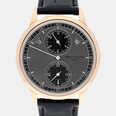 Patek Philippe Calatrava Model 5235/50R-001 Automatic Movement Grey Dial 18k Rose Gold Men's Watch 1188331 (arb23420)