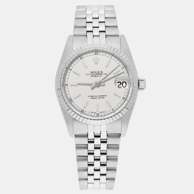 Rolex Datejust 68274, Silver Dial Stainless Steel Case Women's Watch Automatic Movement Fluted Bezel 1188358 (arb23436)