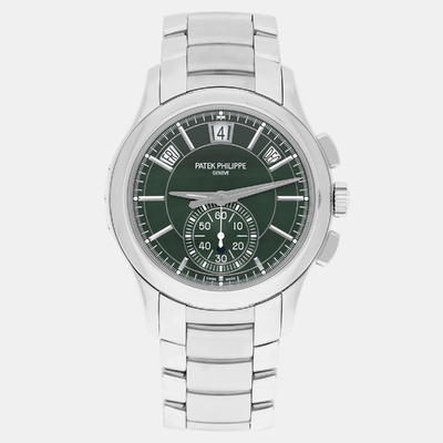 Patek Philippe Complications 5905/1A-001 Automatic Green Stainless Steel Men's Wristwatch 1188328 (green, arb23450)