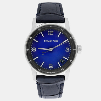 Audemars Piguet Code 11.59 15210BC.OO.A321CR.99 - Men's Automatic Blue Dial White Gold Watch 1188273 (blue, arb23452)