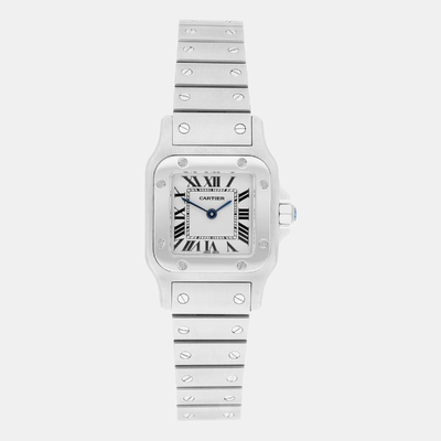 Cartier Santos Galbée W20056D6/1565 Silver Stainless Steel Women's Wristwatch 24mm 1188259 (arb23460)