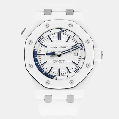 Audemars Piguet Royal Oak Offshore 15707CB.OO.A010CA.01 - White Ceramic, Stainless Steel Automatic Men's Watch 1188302 (white, arb23491)