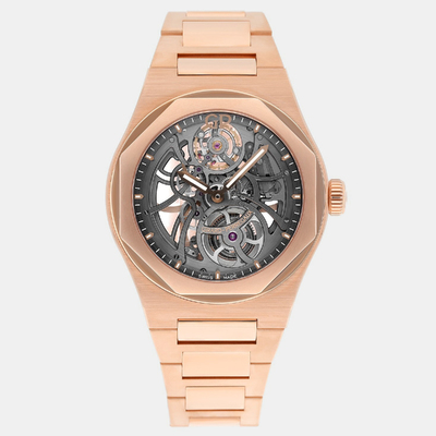 Girard-Perregaux Laureato 81015-52-002-52A Grey Dial Automatic Men's Watch in Rose Gold 1188309 (arb23502)