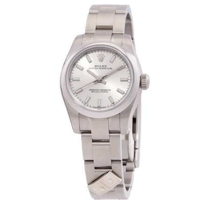Rolex Reference 176200sso Ladies Silver Dial Oyster Perpetual Stainless Steel Watch (arb22376)