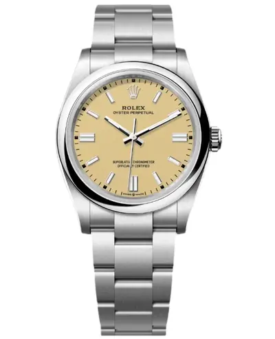 Rolex Oyster Perpetual 36 Automatic Beige Dial Stainless Steel Women's Watch M126000-0012 (beige, arb23609)