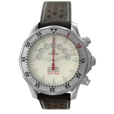 Pre-owned Omega Seamaster Professional Chronograph Automatic Silver Dial Mens Watch, Reference 2595.30 (black, arb23651)
