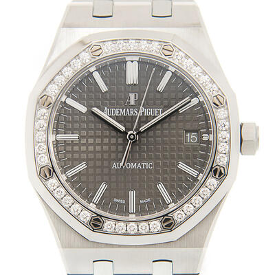 Pre-owned Audemars Piguet Royal Oak Automatic Diamond Watch 15451ST.ZZ.1256ST.02 (arb23652)