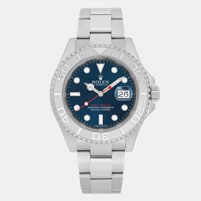 Rolex Yacht-Master Ref 116622 Automatic Blue Dial Stainless Steel Platinum Men's Wristwatch 1193528 (blue, arb23661)