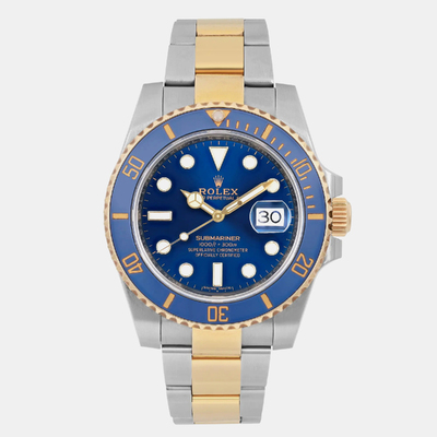 Rolex Submariner Date 116613LB Automatic Blue Dial Yellow Gold Stainless Steel Men's Wristwatch 1193519 (blue, arb23662)