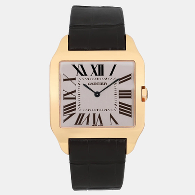 Cartier Dumont W2006951: Classic Manual Winding Silver Dial 18K Rose Gold Men's Watch (35mm) 1193473 (arb23674)