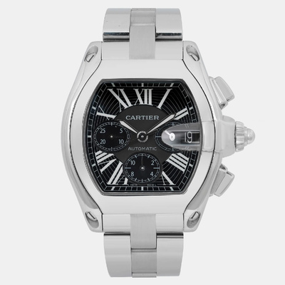 Cartier Roadster XL Reference W62007X6 Automatic Mens Stainless Steel Watch 41mm Black Dial 1193477 (black, arb23681)