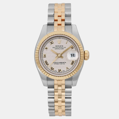 Rolex Datejust 179173, 18K Yellow Gold & Ivory Dial 1193464 (white, arb23685)