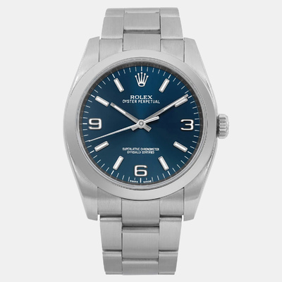 Rolex Oyster Perpetual, Model: 1193455-0007 (Ref. 116000), Blue Dial Stainless Steel Women's Watch (blue, arb23692)